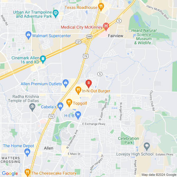 Fairview Towing Service location map: 329 Town Pl, Fairview, TX