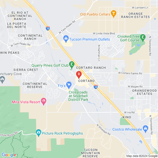Learn Look Locate LLC location map: 500 Arizona Pavilions Drive, Cortaro, AZ
